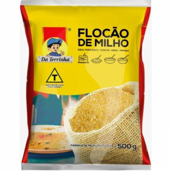 Flocão Farinha de Milho Flocada da Terrinha - Pacote 500g