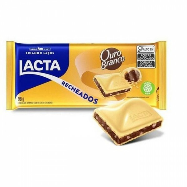 Chocolate Branco Lacta Ouro Branco- Barra 98g